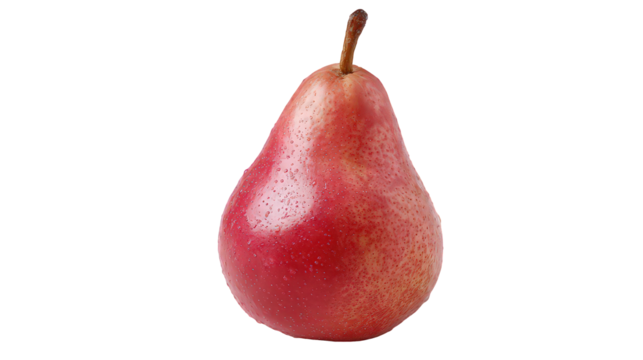 Red Pear with Glitter Texture on Black Background