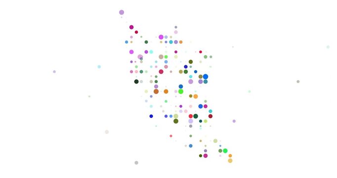 Hypnotic Orbs Converge Crafting Malaysia's Abstract Map Silhouette