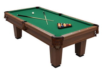 Classic Pool Table A Game Room Essential for Entertainment and Recreation isolated on transparent background