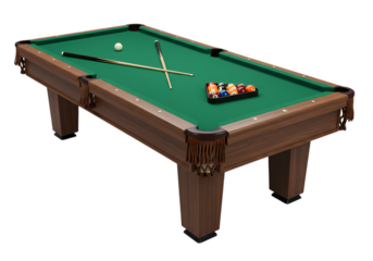 Classic Pool Table A Game Room Essential for Entertainment and Recreation isolated on transparent background