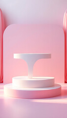 Pink glass sofa with an empty chair and table interior design