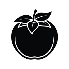 Fresh Korean Persimmon Fruit Icon