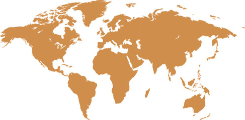 Obraz premium Abstract World Map – Minimal Vector Template