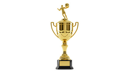 Gold Champion Trophy Award Achievement Victory Competition Success isolated on transparent background