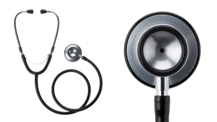 Diagnostic stethoscope ready for medical examination and checkup