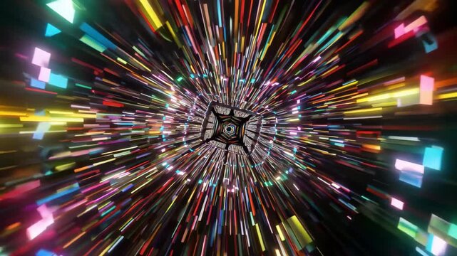 a close up of a clock with a lot of colorful lights