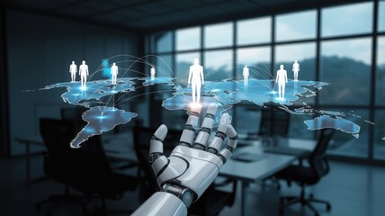 Global Network Connection with Robotic Hand Interface