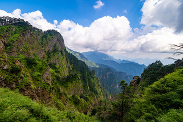mountain landscape with clouds