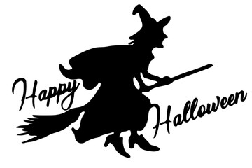 Fototapeta premium Vector illustration of Happy Halloween text in a spooky festive design, holiday typography for seasonal decoration, posters, and greeting cards