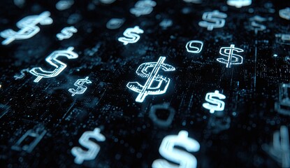 Abstract digital dollar signs (1)