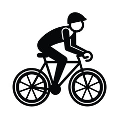 Obraz premium Korean Bicycle Rider Icon Illustration