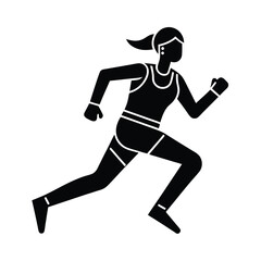 Korean Marathon Runner Icon Illustration