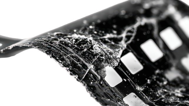 Abstract Water Flowing Over Black Surface