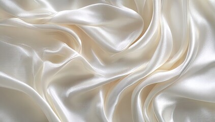Fototapeta premium Creamy silk fabric texture