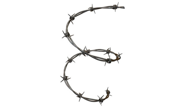 Twisted Barbed Wire Letter Form