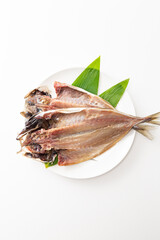 鯵の干物　白バック