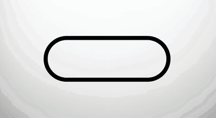 Black rounded rectangle shape isolated on white background