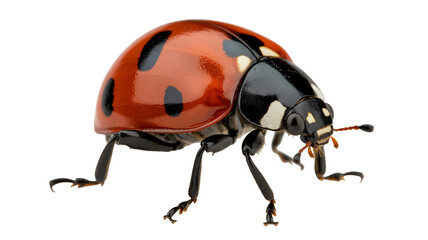 Fototapeta premium Detailed ladybug portrait with striking colors and intricate detail