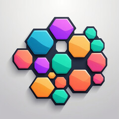 abstract background with hexagons