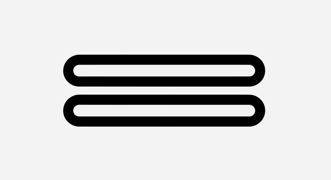 Equal sign isolated on white background, a symbol of balance and comparison - Powered by Adobe