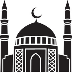 Islamic Mosque Vector Design for Ramadan and Eid