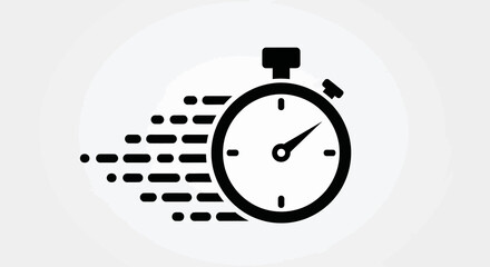 Stopwatch icon isolated on white background for time management concept