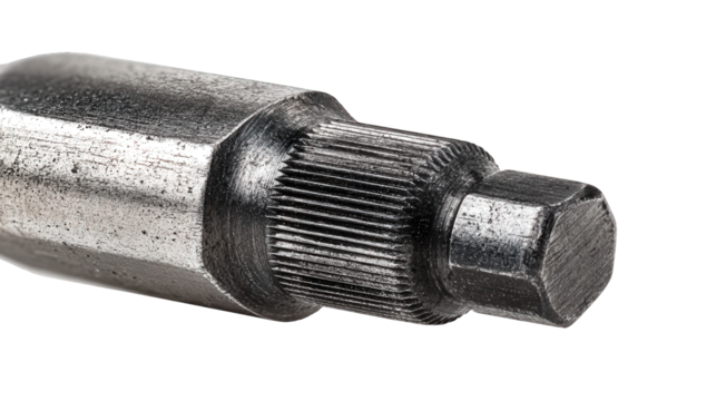 Close Up of a Heavy Duty Metal Chisel with Worn Texture