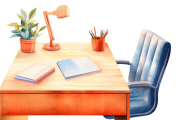 Fototapeta premium PNG Office desk furniture table chair.