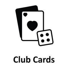 Club Cards Vector icon which can easily modify or edit