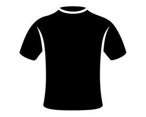 Elegant black tshirt illustration showcasing classic design and minimalist style