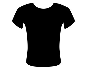 Simple blank black tshirt on white background for design purposes