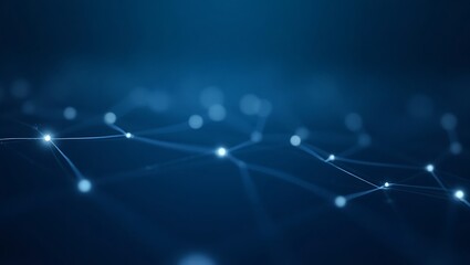 Abstract network connection background digital technology concept with connecting dots and lines design