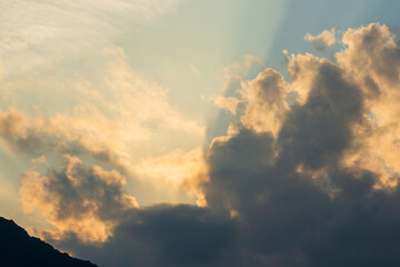 秋の空　夕暮れの時の空と雲41