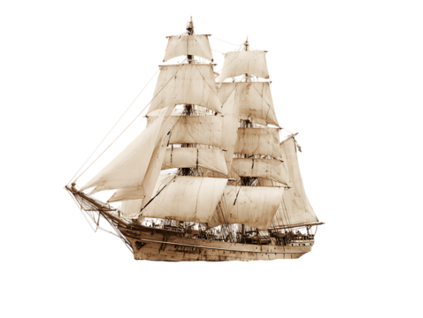 tall ship sailing across calm ocean