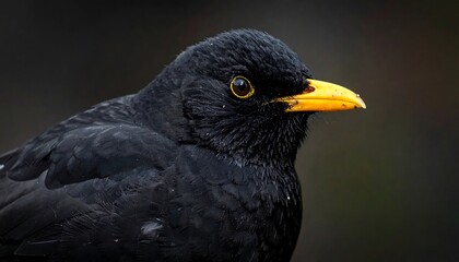 Fototapeta premium Close-up of a black bird