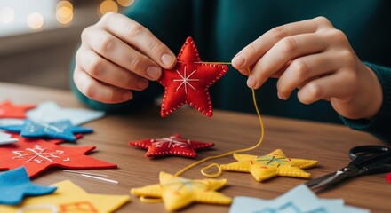 Handmade Christmas Decorations: Crafting Felt Star Ornaments at Home