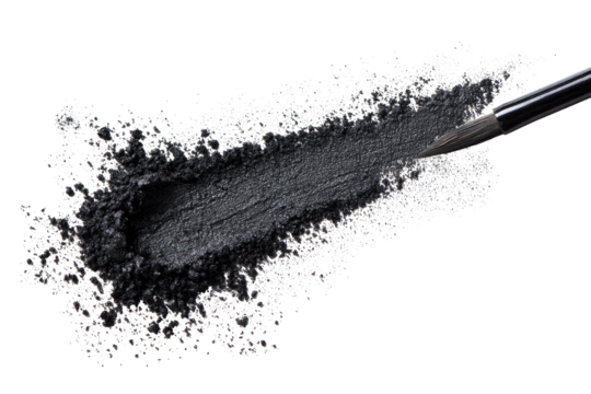 Dark gray eyeshadow swatch, brush tip