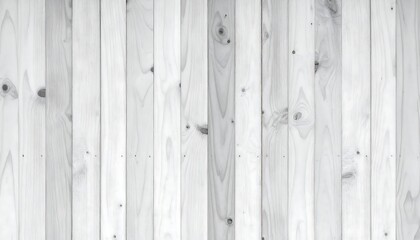 Fototapeta premium A grayscale image shows a close-up view of vertically arranged wooden planks. 