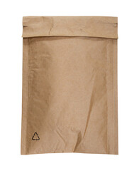 brown envelope paper isolated on transparent background, PNG Format