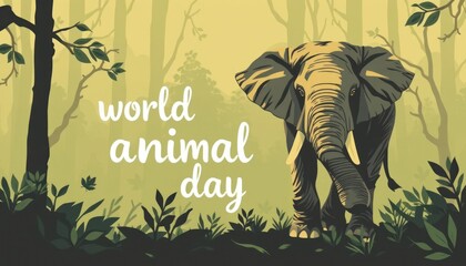 Celebrating World Animal Day with a Majestic Elephant