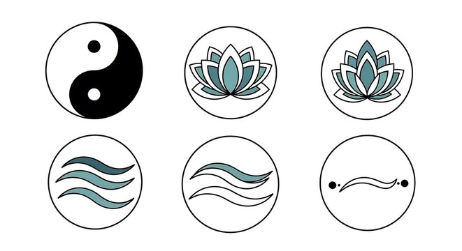 Collection of Spiritual Symbols and Icons
