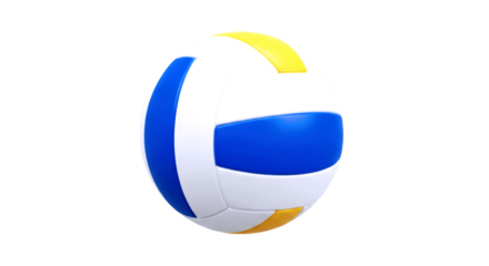 summer beach volleyball 3d model ready for animation adventures, isolated on transparent background
