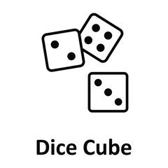 Dice Cube Vector icon which can easily modify or edit