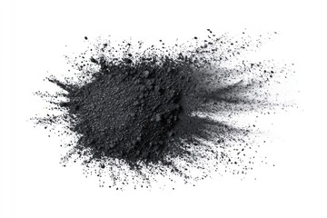 Dark gray powder explosion on white (1)