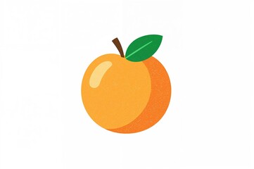 A flat-style illustration of a peach on a plain backdrop. Creative design featuring a peach symbol. Cherry icon designs included.