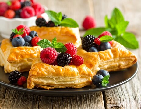 Fruchtige Bl&auml;tterteigtaschen