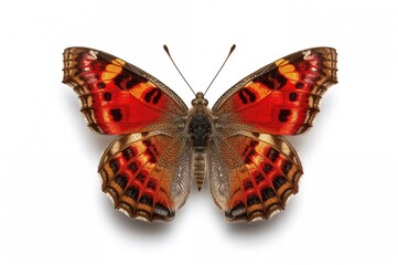 Fototapeta premium A stunning butterfly set against a plain white backdrop