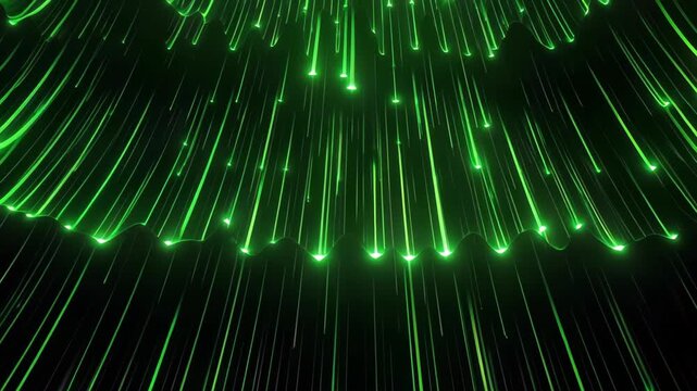 a close up of a green christmas tree with lights