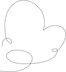 Cloud icon in dot line style