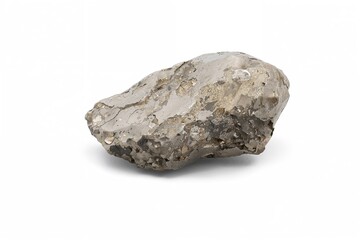 Fototapeta premium A 5 cm long metallic iron meteorite on a white background.